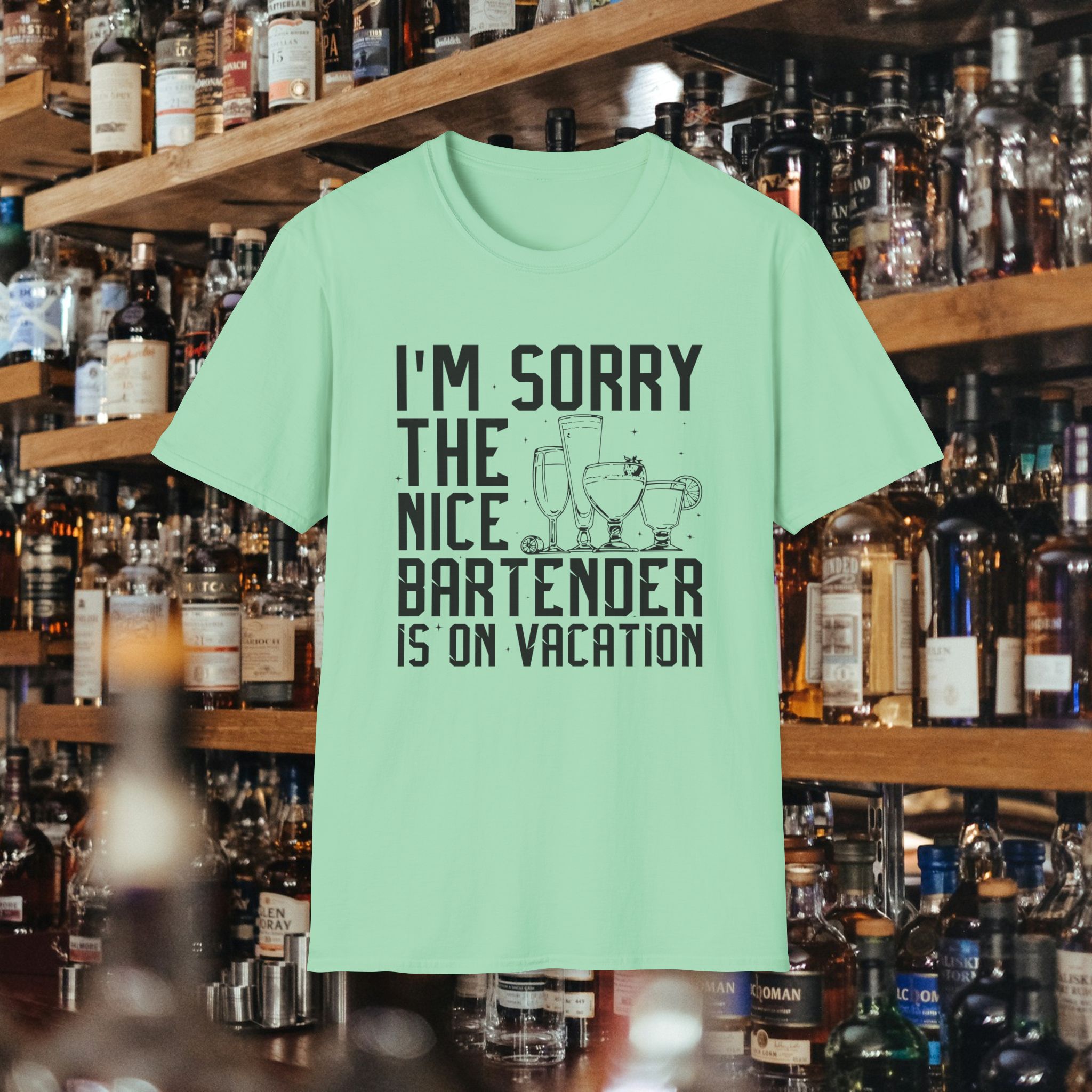 Nice Bartender on Vacation Tee - Image 8
