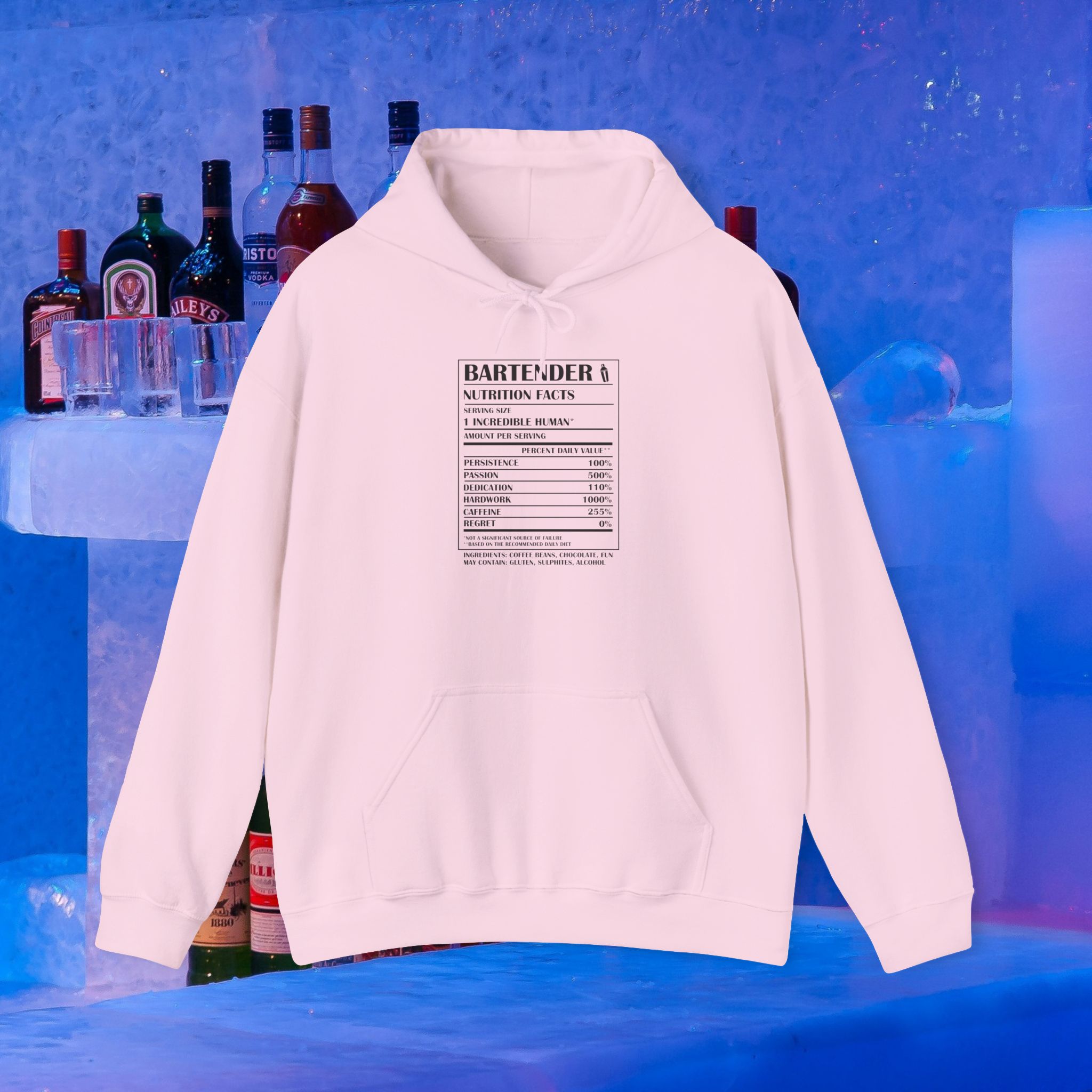 Bartender Nutritional Facts Hoodie - Image 11