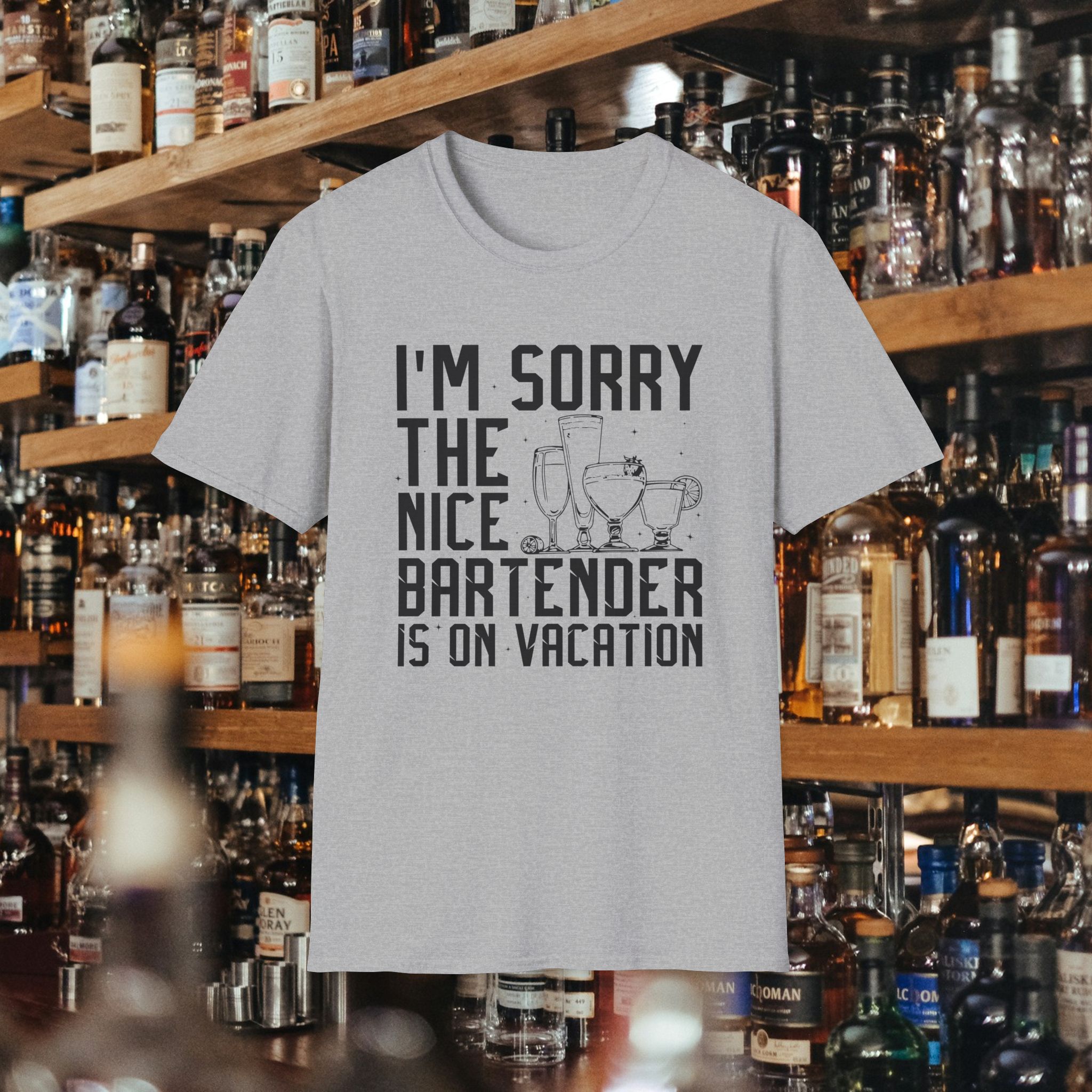 Nice Bartender on Vacation Tee - Image 4