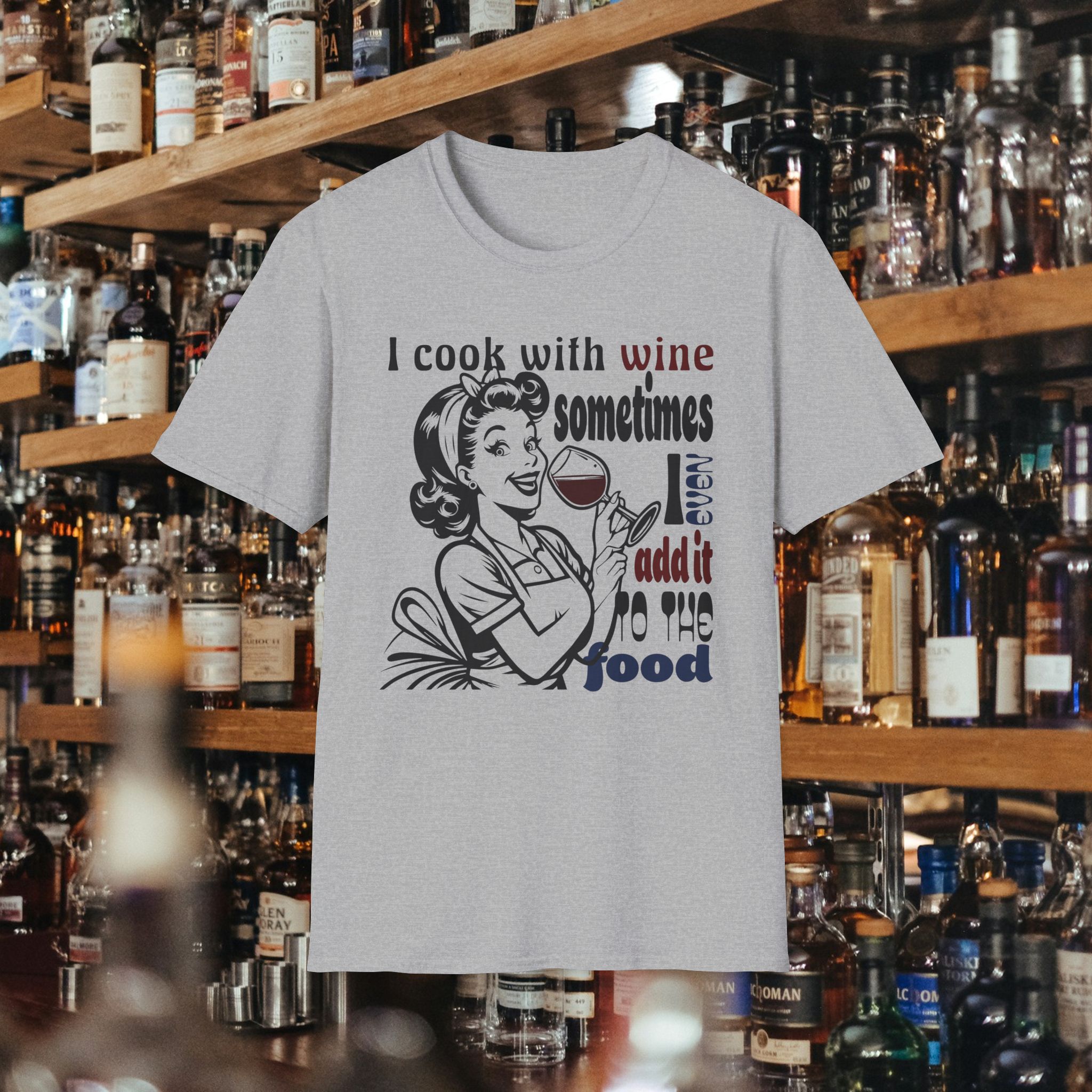 Funny Wine Housewife T-Shirt - Image 4