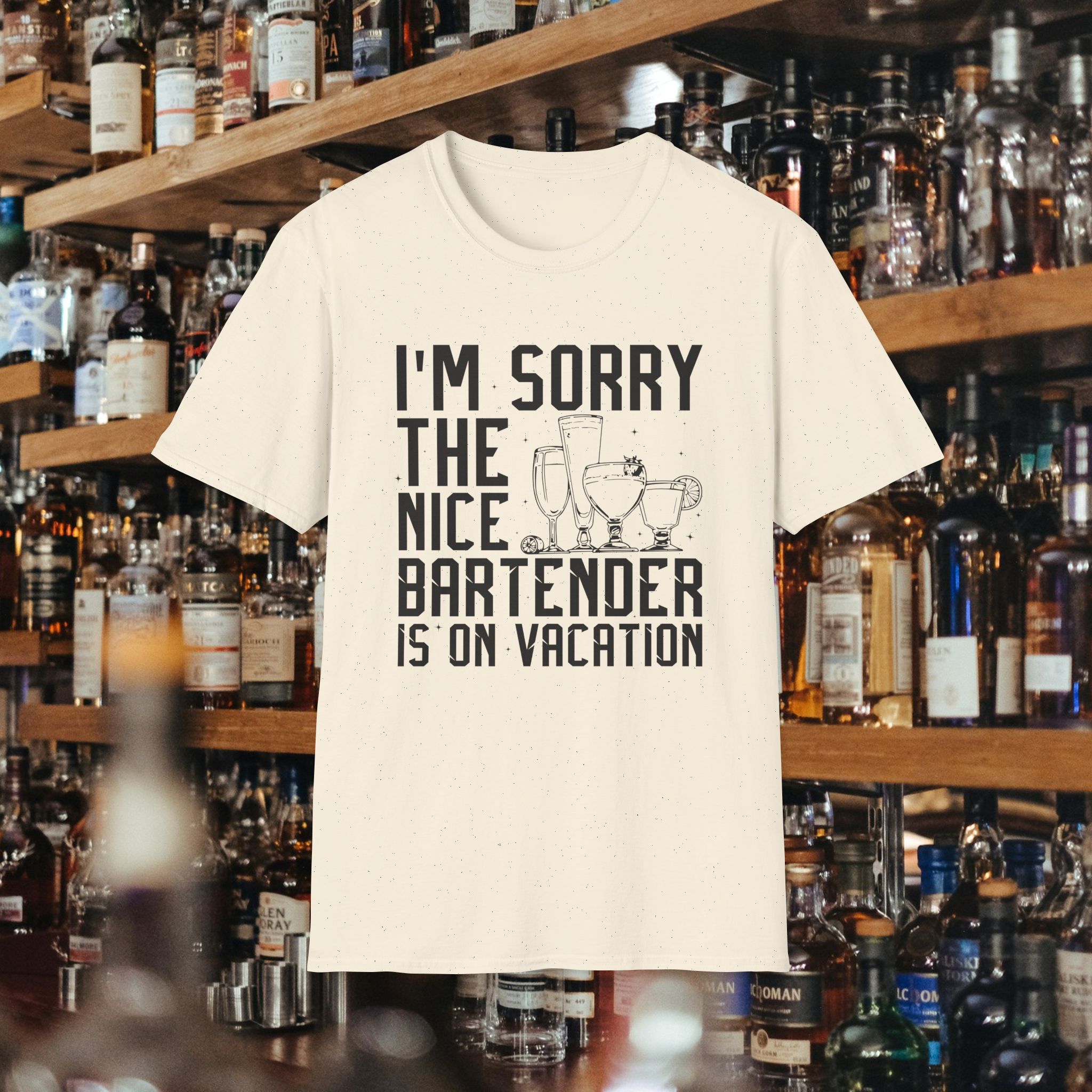 Nice Bartender on Vacation Tee - Image 5