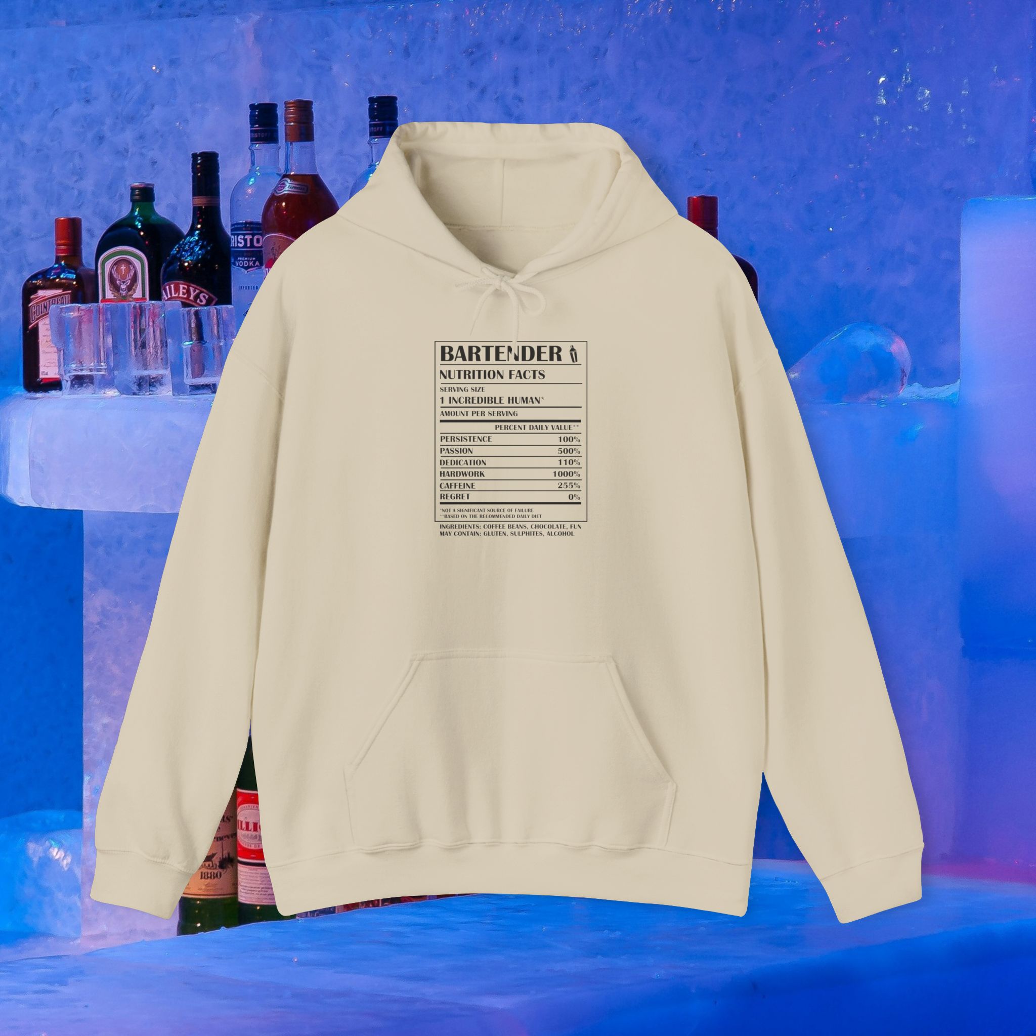Bartender Nutritional Facts Hoodie