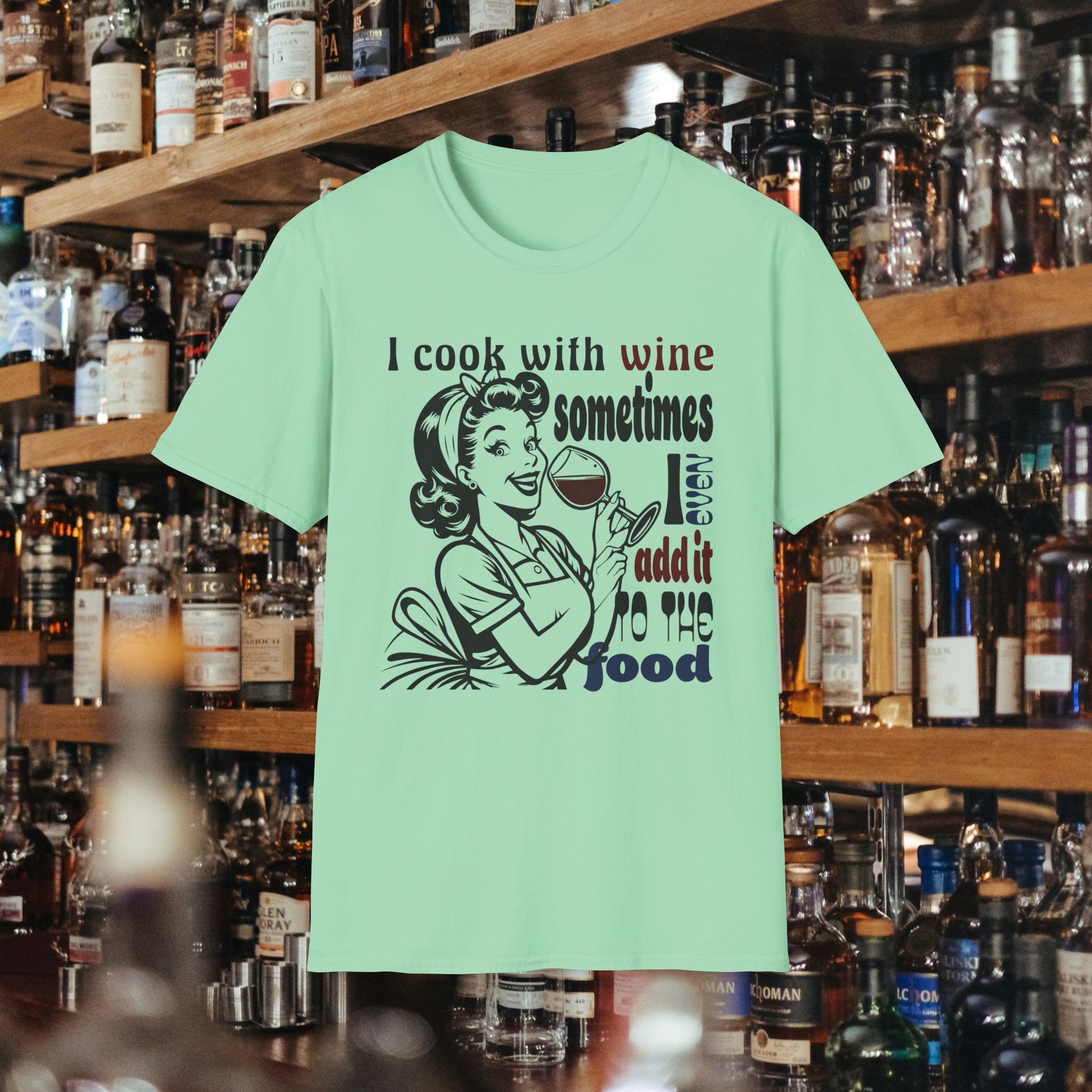 Funny Wine Housewife T-Shirt - Image 8