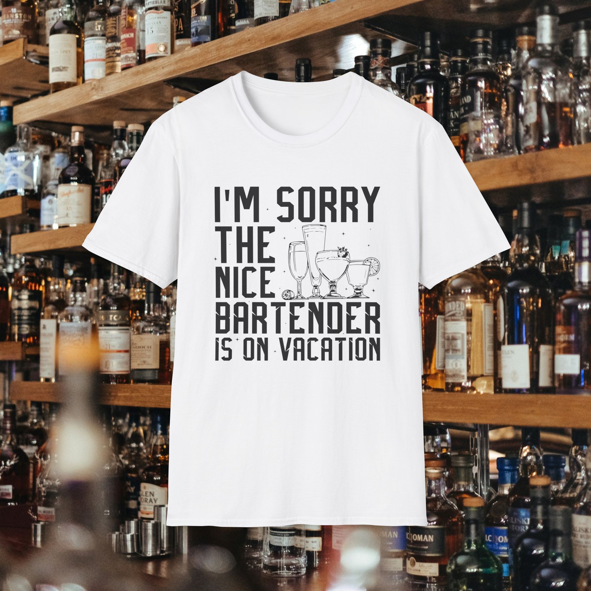 Nice Bartender on Vacation Tee - Image 2