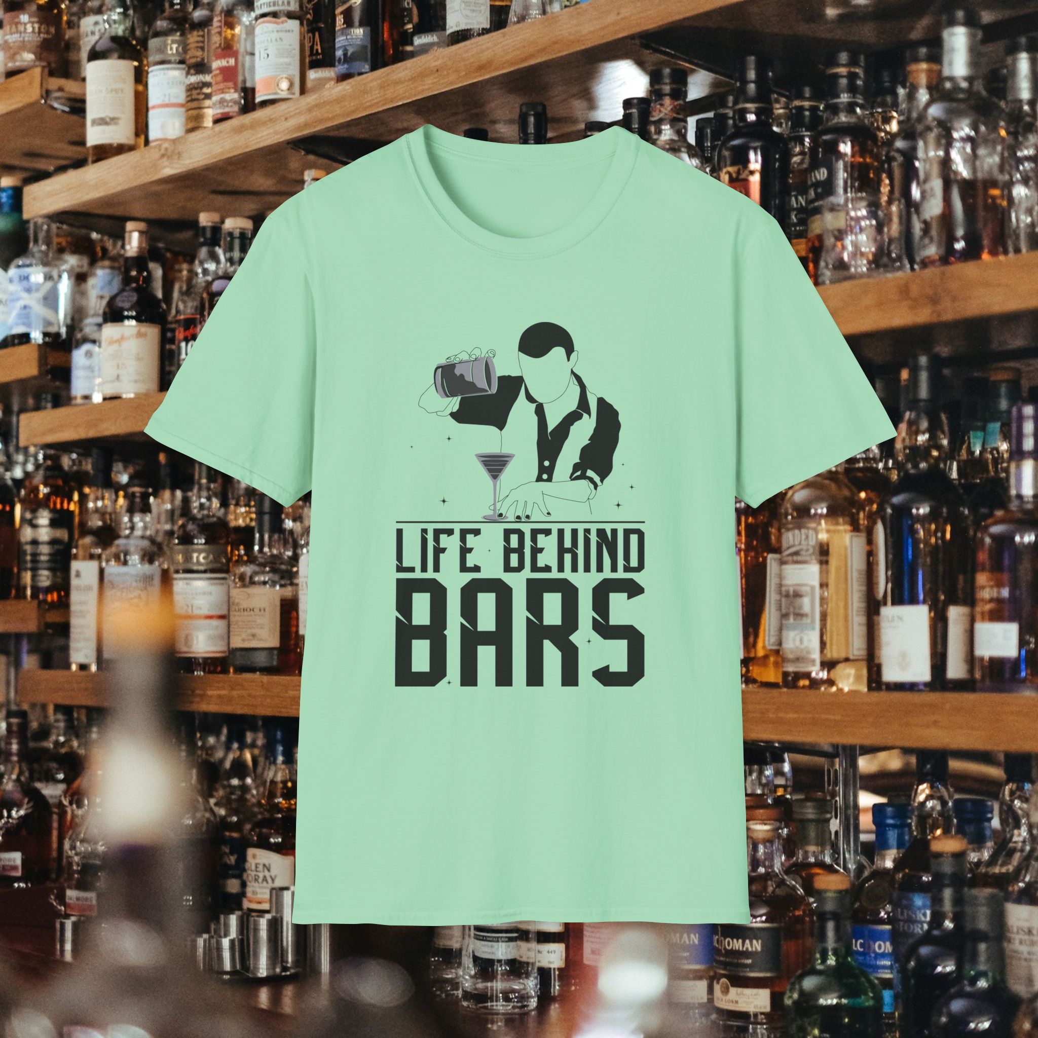 Life Behind Bars Bartender Tee - Image 8