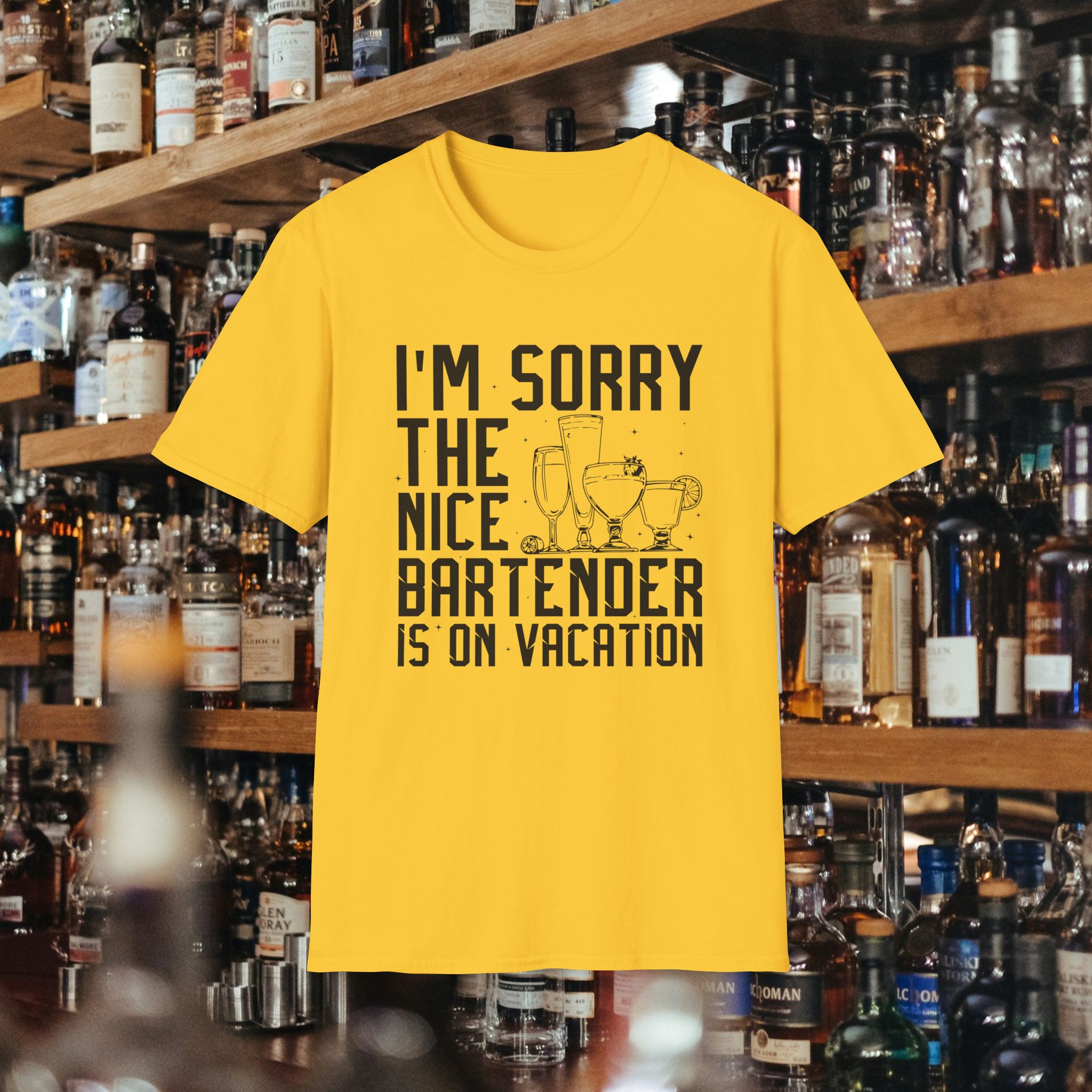 Nice Bartender on Vacation Tee - Image 7