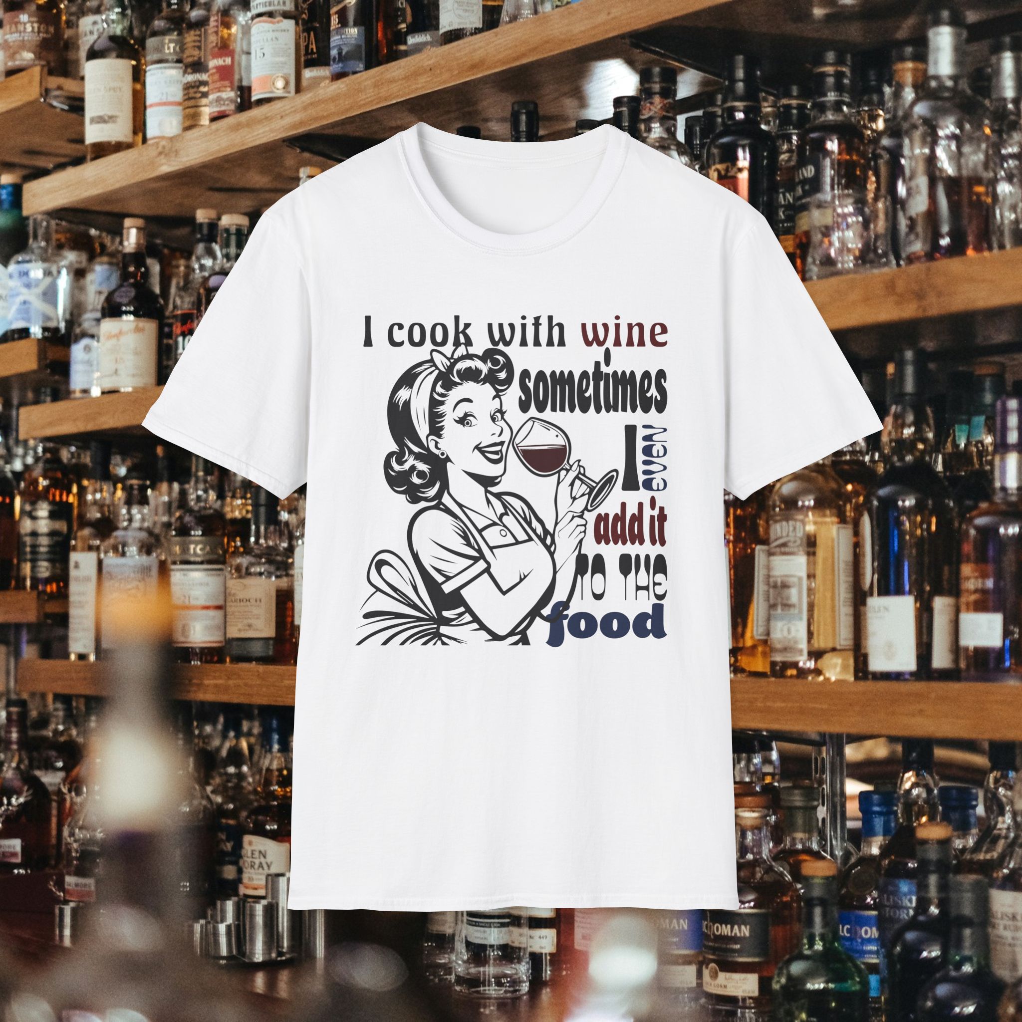 Funny Wine Housewife T-Shirt - Image 2