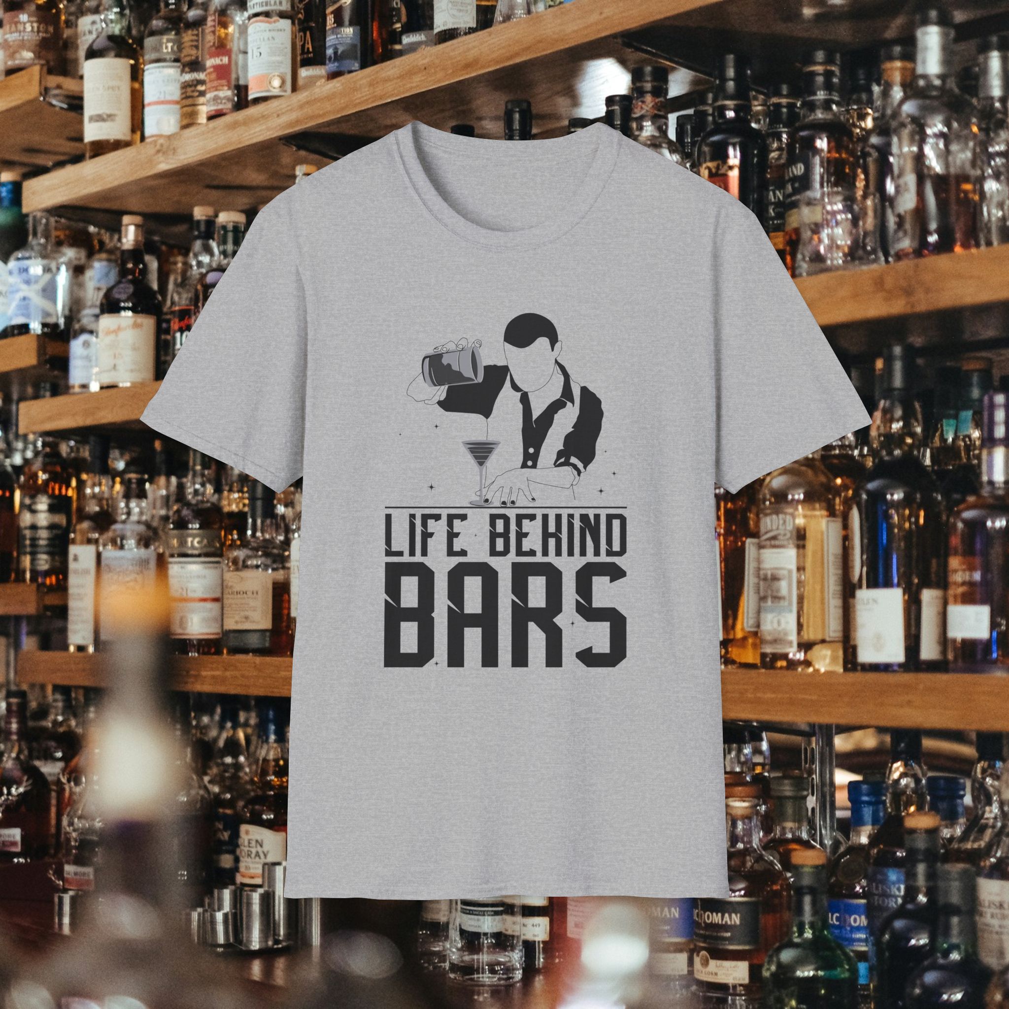 Life Behind Bars Bartender Tee - Image 4
