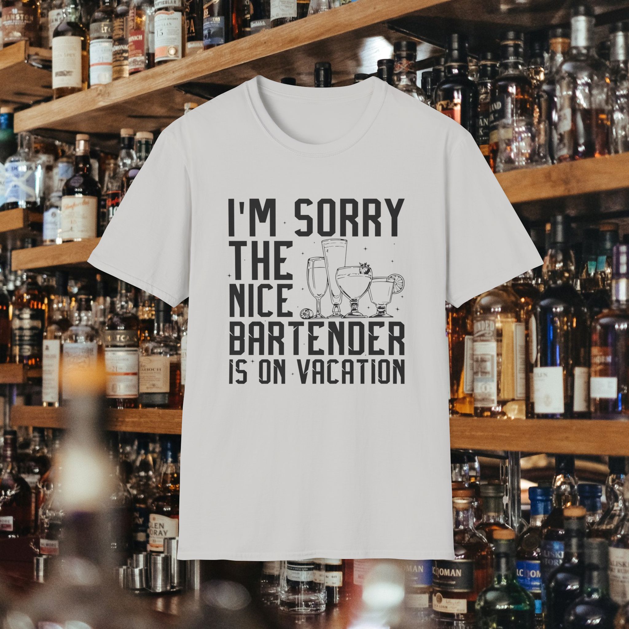 Nice Bartender on Vacation Tee - Image 3