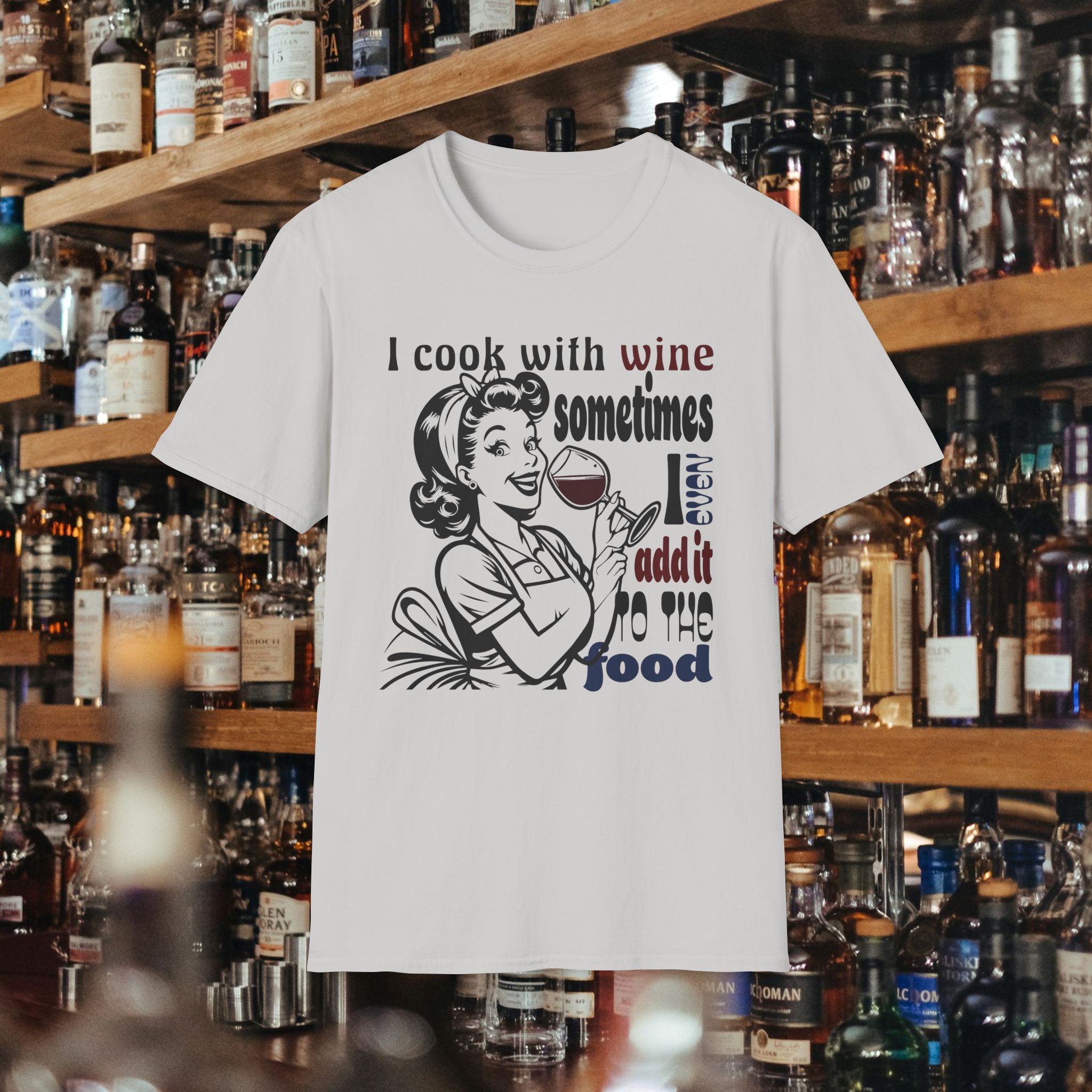 Funny Wine Housewife T-Shirt - Image 3