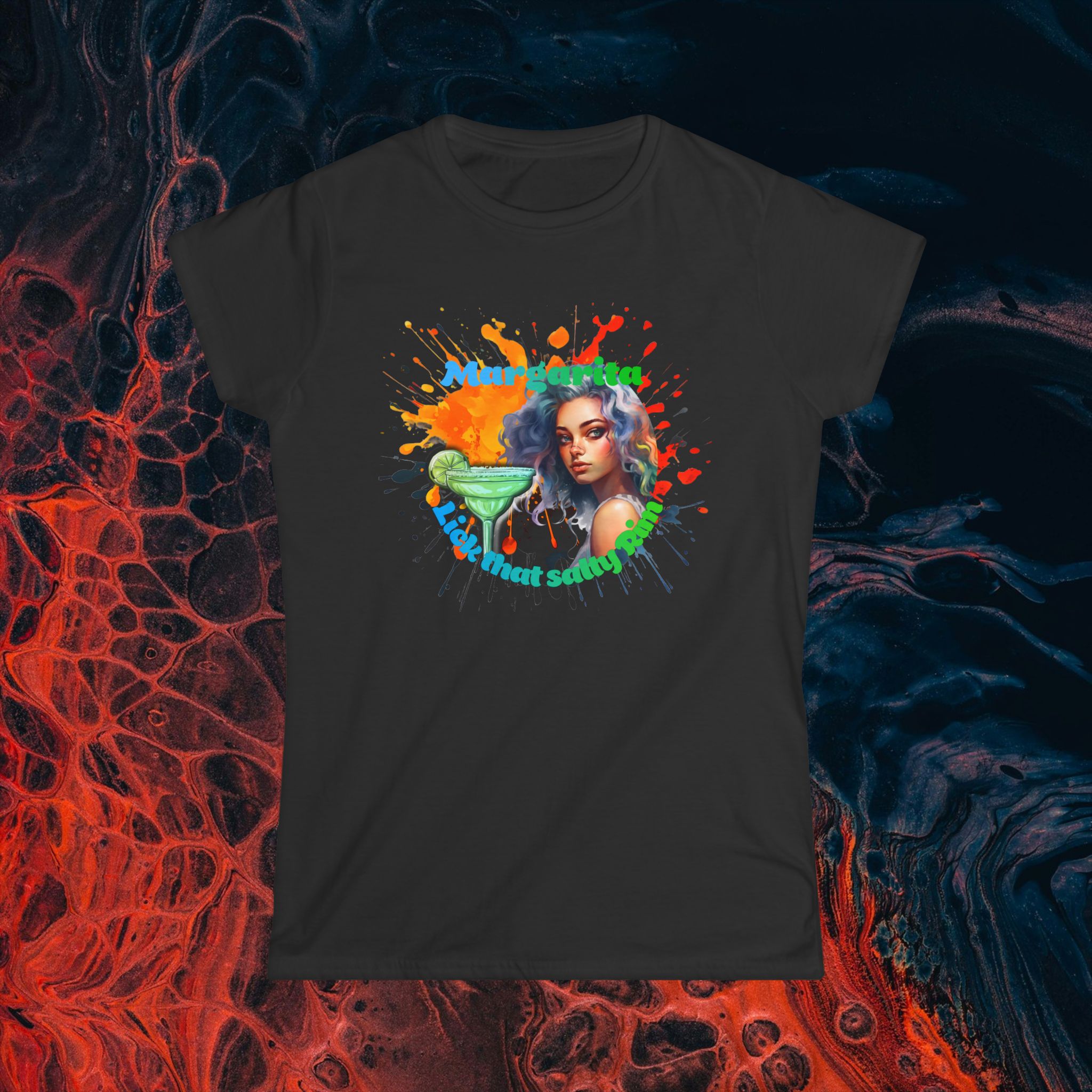 Naughty Margarita Women's Tee - Bold Funny Art - Image 3